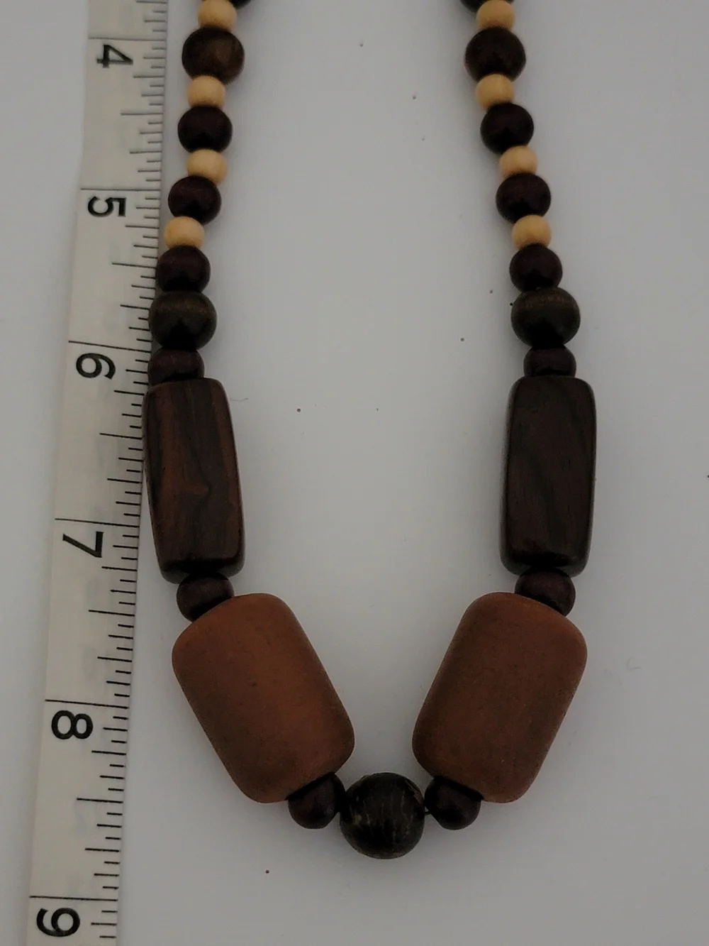 Handcrafted Brown Wooden Bead Necklace - Women Jewelry Boho